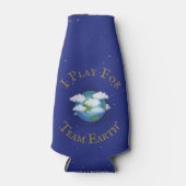 "I Play for Team Earth" Aangepast algemeen bewustz Flesjeskoeler (Voorkant)