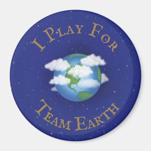 "I Play for Team Earth" Aangepast wereldwijd activ Magneet (Voorkant)