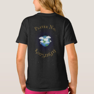 "I Play for Team Earth" wereldbevolking op maat T-shirt