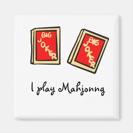 I Play Mahjong Magneet (Voorkant)