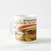 “I Plugging Love Christmas” Cute Christmas Pug Mug Koffiemok (Voorkant links)