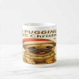 “I Plugging Love Christmas” Cute Christmas Pug Mug Koffiemok