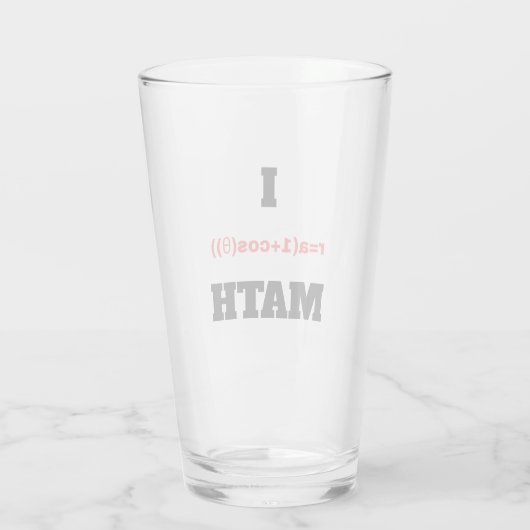 I Polar Equation (I Heart) Wiskunde Glas (Achterkant)