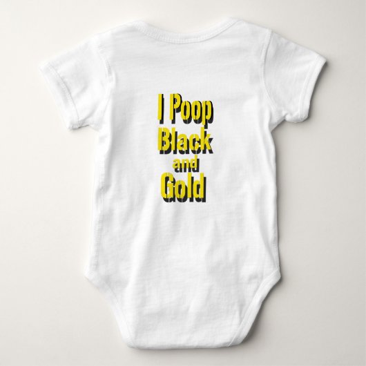I Poop Black en Gold Romper (Achterkant)