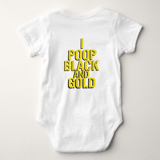 I Poop Black en Gold Romper (Achterkant)