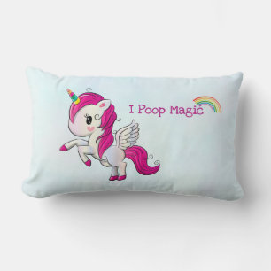I Poop Magic Funny Unicorn Gezegde Kussen