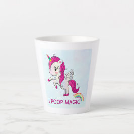 I Poop Magic Funny Unicorn Gezegde Latte Mok