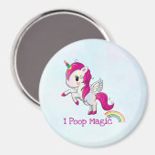 I Poop Magic Funny Unicorn Gezegde Magneet (Voorkant / Achterkant)