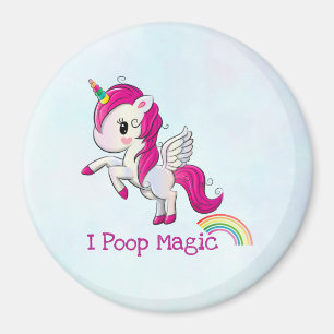 I Poop Magic Funny Unicorn Gezegde Magneet
