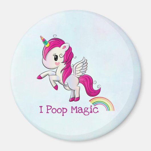 I Poop Magic Funny Unicorn Gezegde Magneet (Voorkant)