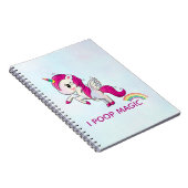 I Poop Magic Funny Unicorn Gezegde Notitieboek (Rechterzijde)