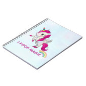 I Poop Magic Funny Unicorn Gezegde Notitieboek (Linkerzijde)