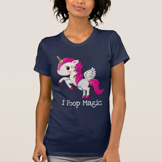 I Poop Magic Funny Unicorn Gezegde T-shirt (Voorkant)