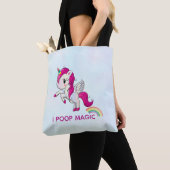 I Poop Magic Funny Unicorn Gezegde Tote Bag (Dichtbij)