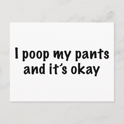 I Poop My Pants Briefkaart (Voorkant)