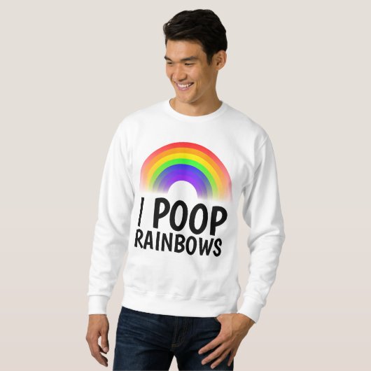 I POOP RAINBOWS Funny T-shirts (Voorkant volledig)