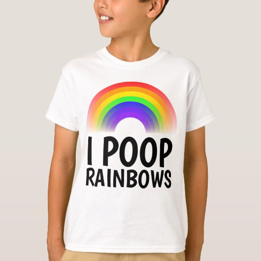 I POOP RAINBOWS Funny T-shirts (Voorkant)