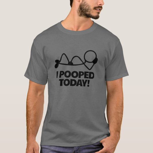 I Pooped Today Toilet Humor Relaxed Men's T-shirt (Voorkant)