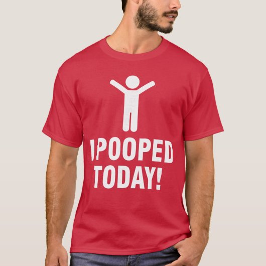 I Poopedoday retro T-shirt (Voorkant)