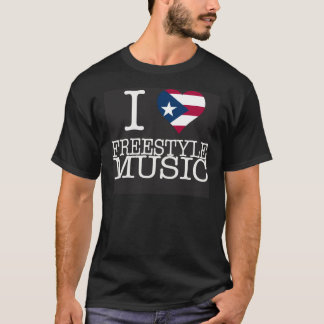 I PR HEART FREESTYLE MUSIC BLACK T-SHIRT
