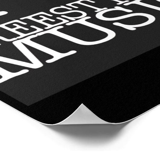 I Pr Heart Style Music Black T Shirt  Poster (Hoek)