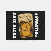 I Practice Safe Deckss Funny Saying Quote Men Wome Fleece Deken (Voorkant (Horizontaal))