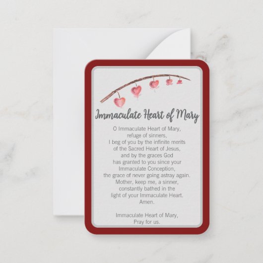 “I Prayed for You Today” Immaculate Heart Notecard Notitiekaartje (Voorkant)