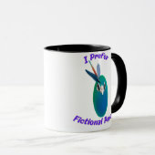 I Prefer Fictional People Mug for Writers Readers Mok (Voorkant rechts)