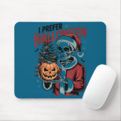 I Prefer Halloween Christmas Creepy Cute Skeleton  Muismat (Met muis)