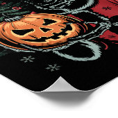 I Prefer Halloween Christmas Creepy Cute Skeleton  Poster (Hoek)