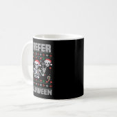 I Prefer Halloween Funny Christmas Ugly Skeleton X Koffiemok (Voorkant links)