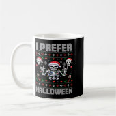 I Prefer Halloween Funny Christmas Ugly Skeleton X Koffiemok (Links)