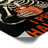 I Prefer Halloween Tree Bear Skeleton Christmas Wo Poster (Hoek)