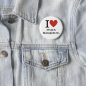 I ❤️ Projectmanagement voor medewerkers CUSTOM Pin Ronde Button 5,7 Cm (In situ)
