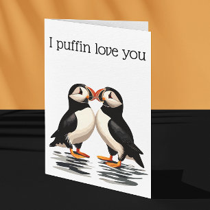 I Puffin Love You Valentijnsdag Jubileum Kaart