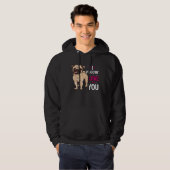 I Puggin Love You Pug Dog  Valentine s Day Hoodie (Voorkant volledig)
