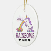 I Puke Rainbows Keramisch Ornament (Links)