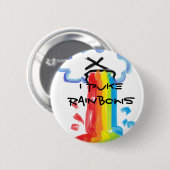 I Puke Rainbows Pin Ronde Button 5,7 Cm (Voorkant /achterkant)