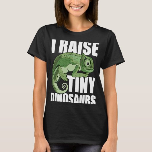 I pull up little dinosaurs  funny chameleon t-shirt (Voorkant)