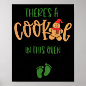 I Put A Cookie In That Oven Couples Christmas Preg Poster (Voorkant)