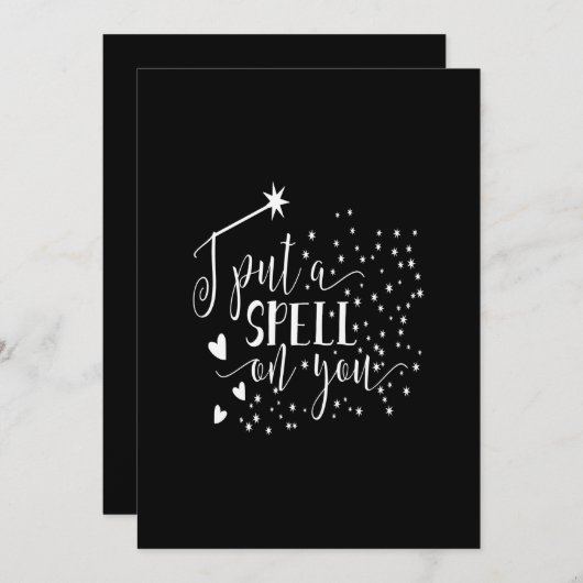 i put a spell on you kaart (Voorkant / Achterkant)