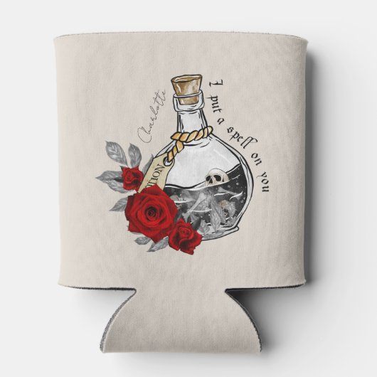 I Put A Spell On You - Liefdesdrankje met schedels Blikjeskoeler (Achterkant)