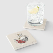 I Put A Spell On You - Liefdesdrankje met schedels Stenen Onderzetter (Zijkant)