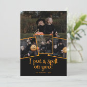I Put A Spell Photo Halloween Feestdagenkaart (Staand voorkant)