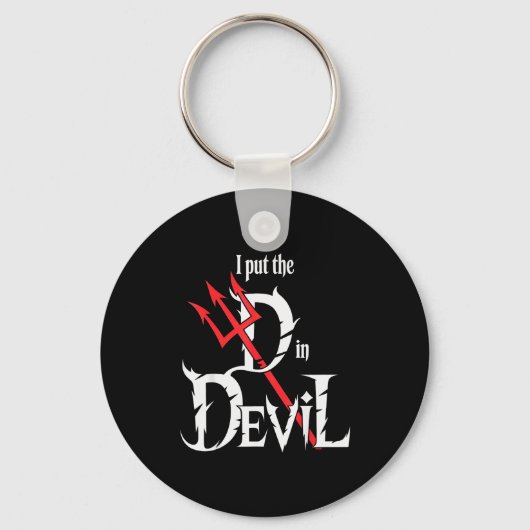 I Put D In Devil Halloween Funny Couple Halloween Sleutelhanger (Voorkant)
