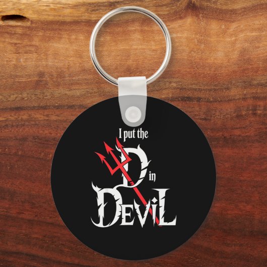 I Put D In Devil Halloween Funny Couple Halloween Sleutelhanger (Voorkant)