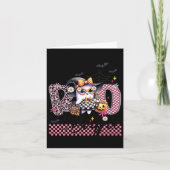 I Put The Boo In Boujee Cute Ghost Leopard Boujie  Kaart (Voorkant)