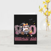 I Put The Boo In Boujee Cute Ghost Leopard Boujie  Kaart (Gele Bloem)