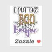 I Put The Book in Boujee - Sparkly Gold Text Sticker (Vel)