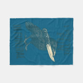 I Put The Fun In Funeral Crow Humor Quote  Fleece Deken (Voorkant (Horizontaal))